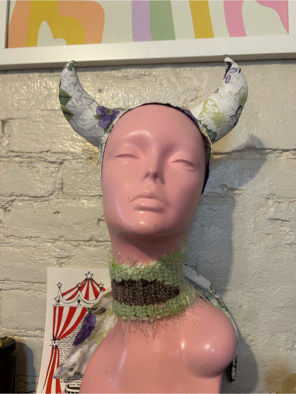 Handmade Floral Horn Headband